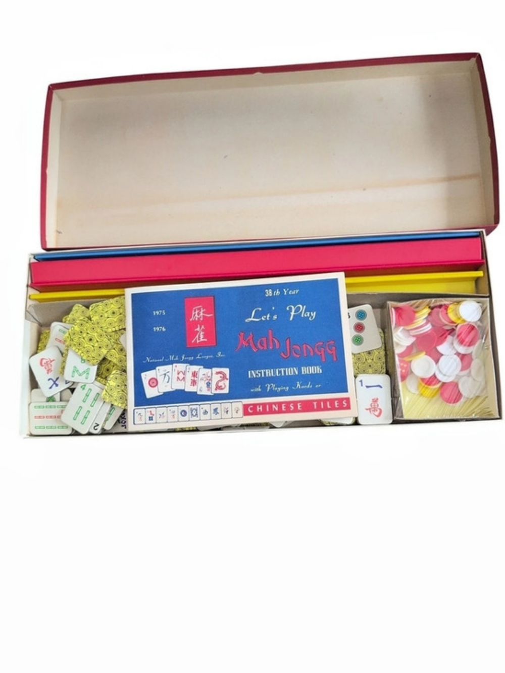 E.S. Lowe Mah Jongg Beginner's Set Board Game Red & Multicolor